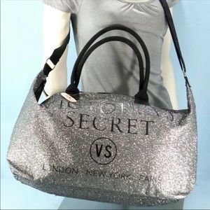 Victoria's Secret Silver Glitter XL Tote